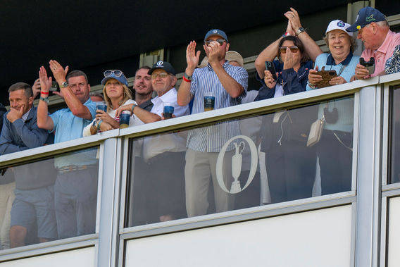 Fans enjoying hospitality at The 153rd Open at Royal Portrush.